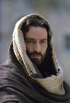 Jesus face clothed